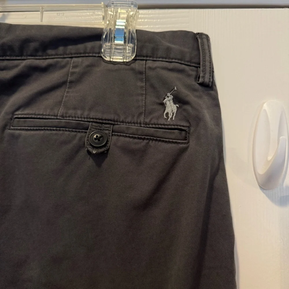 Polo Ralph Lauren Mens Straight Fit The Polo Chino Pants Gray 34x34 Preppy FLAW